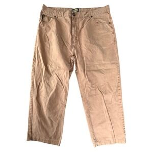 Cabelas Canvas Cargo Work Pants Mens 39x25 Tan Outdoors Utility Rugged Gorpcore
